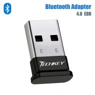 Bluetooth Adapter for PC USB Bluetooth Dongle 4.0 EDR Receiver TECHKEY Wireless Transfer for Stereo Headphones Laptop Windows 10, 8.1, 8, 7, Raspberry Pi, Linux Compatible