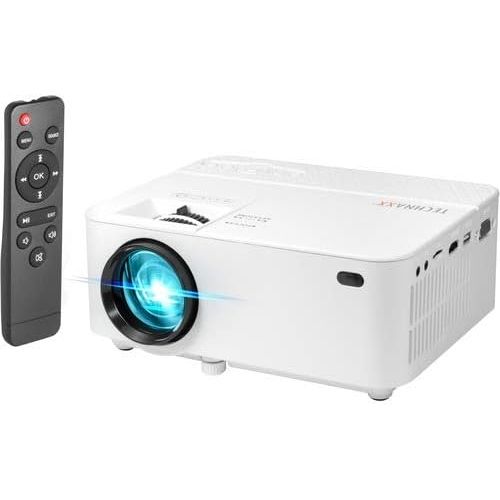  Technaxx Beamer TX-113 LCD Projector - 16:9 - White - 800 x 480 - Front - 480p - 40000 Hour Normal ModeVGA - 2,000:1-1800 lm - HDMI - USB