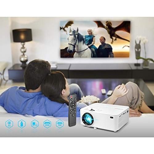  Technaxx Beamer TX-113 LCD Projector - 16:9 - White - 800 x 480 - Front - 480p - 40000 Hour Normal ModeVGA - 2,000:1-1800 lm - HDMI - USB