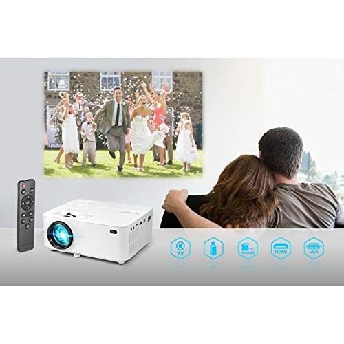 Technaxx Beamer TX-113 LCD Projector - 16:9 - White - 800 x 480 - Front - 480p - 40000 Hour Normal ModeVGA - 2,000:1-1800 lm - HDMI - USB