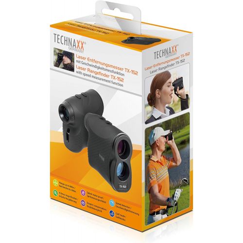  [아마존베스트]Technaxx Laser Rangefinder TX-152 with Speed Measurement 0-300 km/h, Sport, Golf, Pin Finder, Tripod Thread, Measuring Range 600 m, 2020, 1, 0, Laser Rangefinder, Download