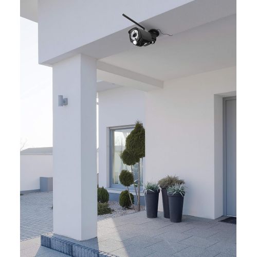  [아마존베스트]-Service-Informationen Technaxx WiFi IP Outdoor Camera TX-145 - View Camera. Full HD 1920 x 1080, PIR Sensor 120, Horizontal 90° & Vertical 55°, WiFi 2.4GHz, 3 IR LED (850nm), IP 66, MicroSD, Burglary, S