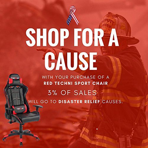  Techni Mobili Sport Office-PC Gaming Chair in Red