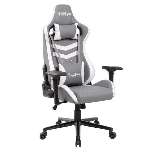  Techni Sport TS-83 Ergonomic High Back Racer Style Video Gaming Chair - Grey & White