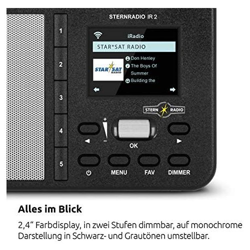  [아마존베스트]-Service-Informationen TechniSat Star Radio IR 1 - Compact Internet Radio (WLAN, Colour Display, Alarm Clock