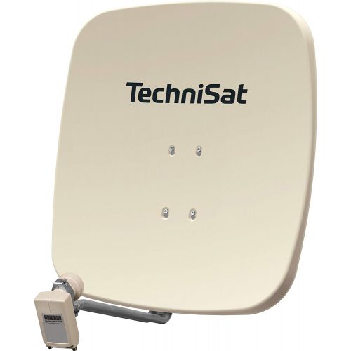  [아마존베스트]-Service-Informationen TechniSat Satman 65 Plus Satellite Dish for 1 User (65 cm Satellite Mirror with Mast Mount and 40 mm Universal Single LNB) Beige