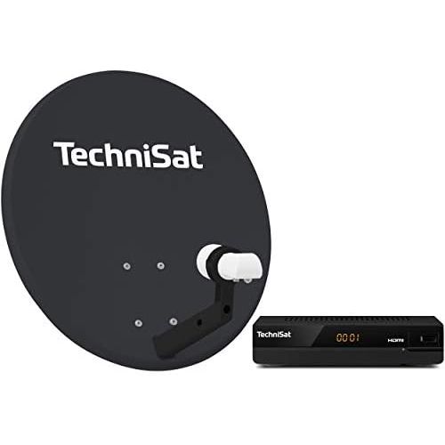  [아마존베스트]-Service-Informationen TechniSat TechniTenne 60 Satellite Dish, 60 cm Digital Satellite System with Mast Mount and Universal Twin LNB for up to 2 Participants, Light Grey