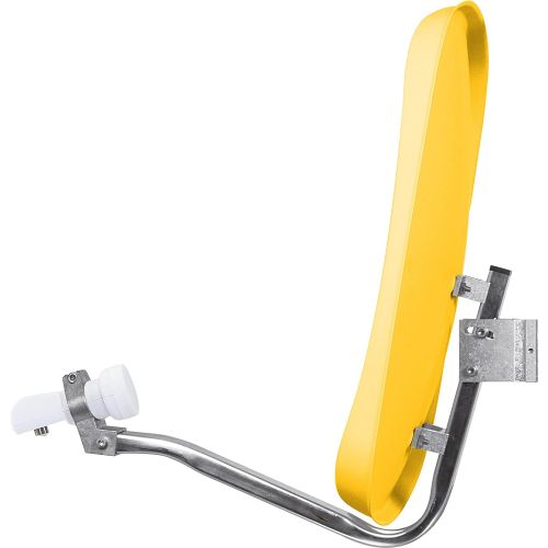  [아마존베스트]-Service-Informationen TechniSat DIGIDISH 45 - Satellite Dish for 2 Participants (45 cm Small Sat System - Complete Set with Wall Mount and Universal Twin LNB) Smiley Yellow