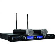 Technical Pro WM1302 Dual-Channel Wireless Handheld Microphone System (509 & 555 MHz)