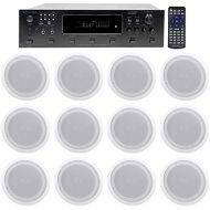 Technical Pro 6000w (6) Zone Home Theater Bluetooth Receiver+(12) 8 Speakers