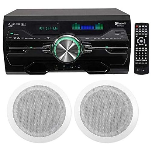  Technical Pro DV4000 4000w Home Theater DVD Receiver+(2) 6.5 Ceiling Speakers