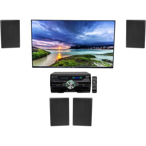  Technical Pro DV4000 4000w Home Theater DVD Receiver+(4) 5.25 Wall Speakers