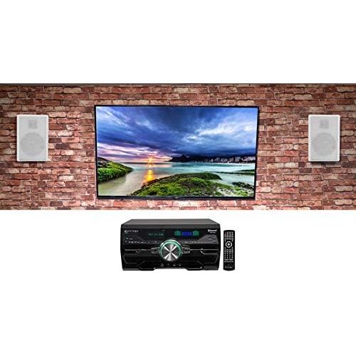  Technical Pro DV4000 4000w Home Theater DVD Receiver+(2) 5.25 White Speakers