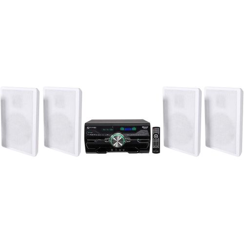  Technical Pro DV4000 4000w Home Theater DVD Receiver+(4) 5.25 White Speakers