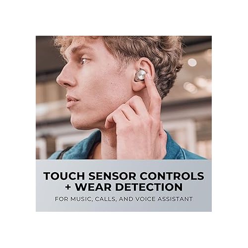  Technics HiFi True Wireless Multipoint Bluetooth Earbuds with Noise Cancelling, 3 Device Multipoint Connectivity, Wireless Charging, Impressive Call Quality, LDAC Compatible - EAH-AZ60M2-S (Silver)