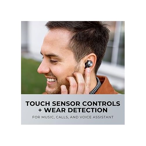  Technics HiFi True Wireless Multipoint Bluetooth Earbuds with Noise Cancelling, 3 Device Multipoint Connectivity, Wireless Charging, Impressive Call Quality, LDAC Compatible - EAH-AZ60M2-K (Black)