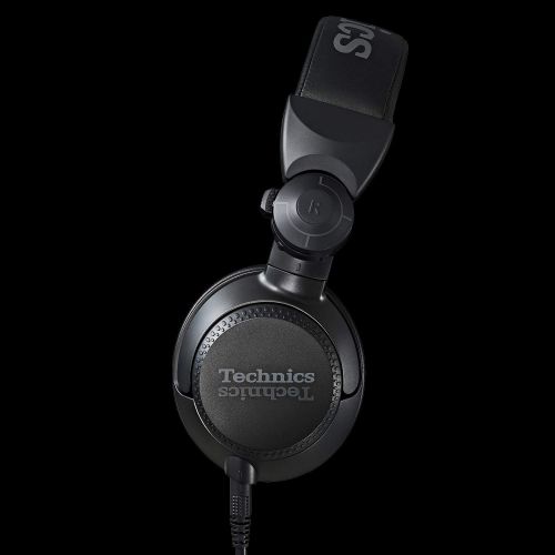  [아마존베스트]Technics Professional DJ Headphones with 40mm CCAW Voice Coil Drivers, 270° Swivel Housing and Locking Detachable Cord; Lightweight, Foldable High Input - EAH-DJ1200 (Black)