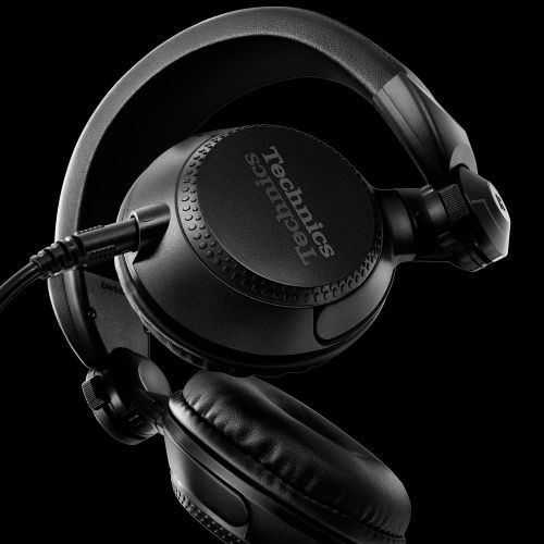  [아마존베스트]Technics Professional DJ Headphones with 40mm CCAW Voice Coil Drivers, 270° Swivel Housing and Locking Detachable Cord; Lightweight, Foldable High Input - EAH-DJ1200 (Black)