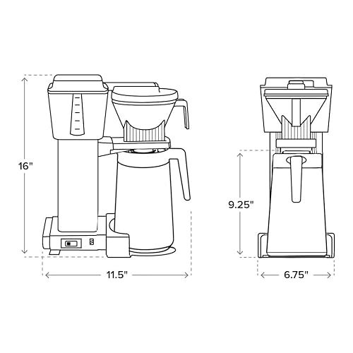  Technivorm Moccamaster 79312 KBGT Coffee Brewer, 40 oz, Polished Silver