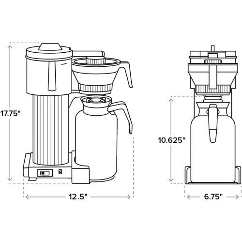  Technivorm Moccamaster 39340 CDT Grand Coffee Maker, 60 Ounce, Silver