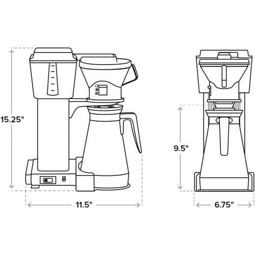  Technivorm Moccamaster 79112 KBT Coffee Brewer, 40 oz, Polished Silver