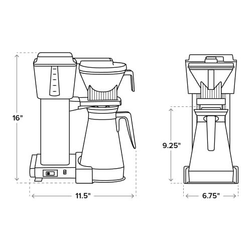  Technivorm Moccamaster 79312 KBGT Coffee Brewer, 40 oz, Polished Silver