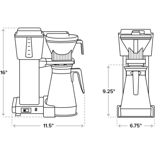  Technivorm Moccamaster 79312 KBGT Coffee Brewer, 40 oz, Polished Silver