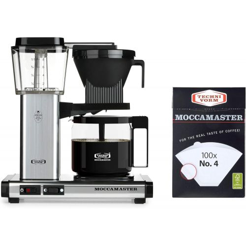  Technivorm Moccamaster KBG Coffee Brewer, 40 oz, Polished Silver