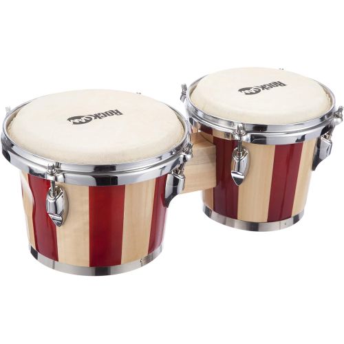  [아마존베스트]Technote 7 inch and 8 inch Bongo Set - Red and White Stripe