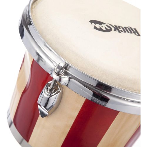  [아마존베스트]Technote 7 inch and 8 inch Bongo Set - Red and White Stripe