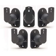 Techsol 5 Pack of Black Speaker Wall Mount Brackets for Bose, Sony, Panasonic, Samsung and More