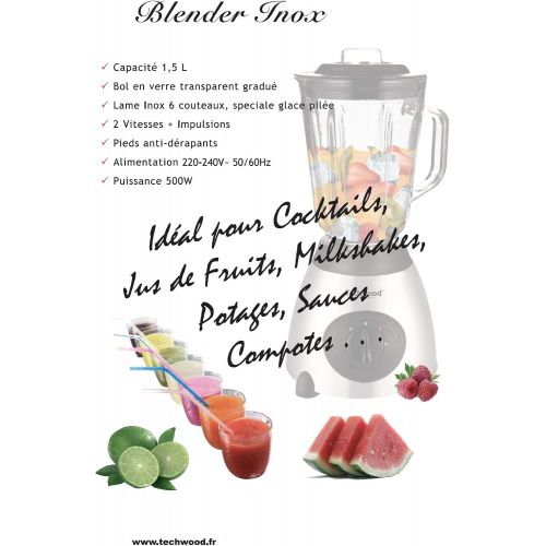  Blender 1,5L 500W Techwood - Ref. TBLI-360