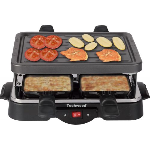 Techwood TRA-44 Raclette-Grill fuer 4 Personen