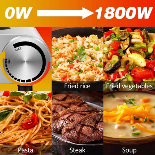  [아마존베스트]Hot Plate Electric Stove, Techwood Electric Double Burner 1800W Powerful Infrared Ceramic Double Cooktop With Adjustable Temperature Control, Compatible for All Cookwares, Indoor &