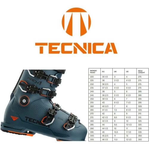  Tecnica 10195100383 Mach1 HV 120 High Volume Mountain Dark Avio Ski Boots