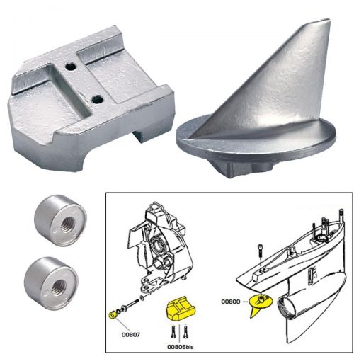  Tecnoseal Anode Kit Merc Alpha 1 Gen 1 W Hardware Magnesium - 20800MG