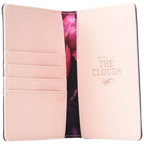  Ted Baker ATED398 Splendor Pink Floral Luxury Faux Leather Travel Document and Passport Holder, Multi