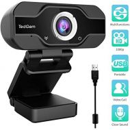 [아마존베스트]PC Webcam, TedGem 1080P Full HD Webcam USB Desktop & Laptop Webcam Live Streaming Webcam with Microphone Widescreen HD Video Webcam 90-Degree Extended View for Video Calling, Confe