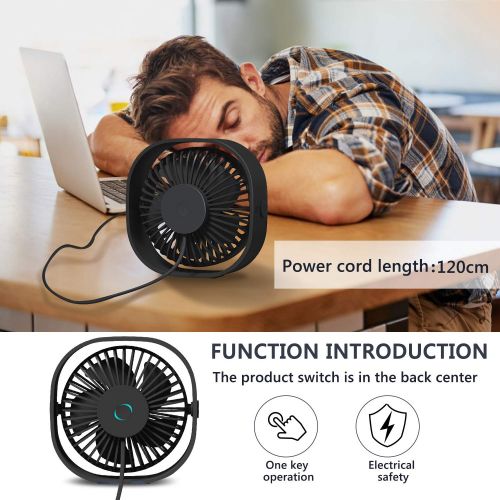  [아마존 핫딜]  [아마존핫딜]TedGem USB Ventilator, Ventilator Klein Handventilator PC Ventilator USB Mini Ventilator USB Luefter Gerauscharm, USB Fan Einfach zu Tragen, fuer Buero, Zuhause und im Freien(3 Geschw