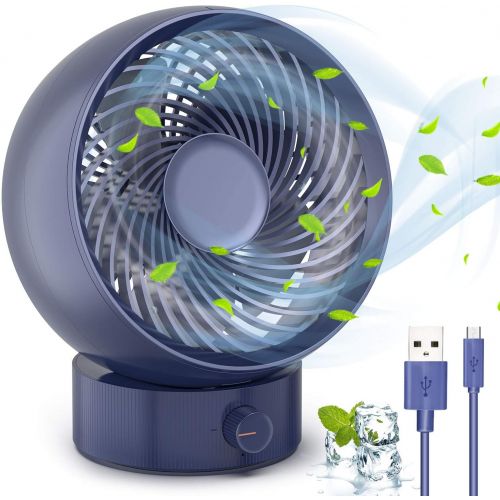  Mini Ventilator USB, TedGem Tischventilator USB Ventilator Klein Leise PC Ventilator 180 Arten Windgeschwindigkeit, Kann um 20 ° Nach Oben und Unten Verstellt Werden, fuer Buero, Zuh