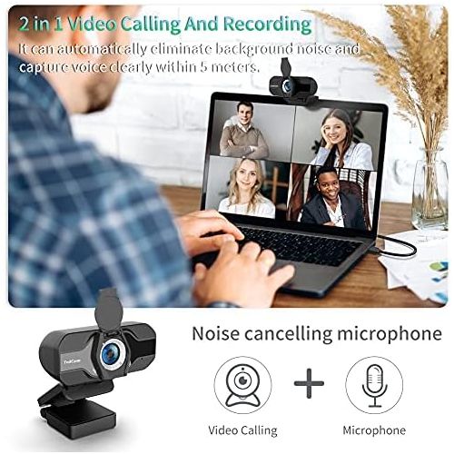  [아마존베스트]TedGem PC Webcam 1080p with Microphone, Full HD, USB, for Streaming and Video Calls -