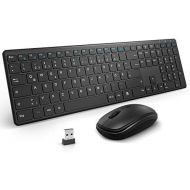 [아마존베스트]TedGem Tastatur Kabellos mit Maus, Tastatur Maus Set, USB Tastatur und Maus, 2,4 G USB Tastatur, Funktastatur mit Maus 2 in 1 USB Empfanger, Tastatur Kabellos fuer PC/Computer/Lapto