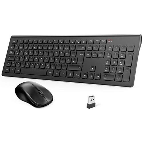  [아마존베스트]TedGem 2.4G USB Keyboard and Mouse, Wireless Keyboard Mouse Set, Computer Keyboard Wireless with Mouse, 2 in 1 USB Laptop Keyboard Wireless for PC / Computer / Laptop / Smart TV (D