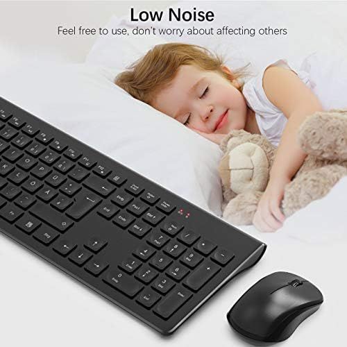  [아마존베스트]TedGem 2.4G USB Keyboard and Mouse, Wireless Keyboard Mouse Set, Computer Keyboard Wireless with Mouse, 2 in 1 USB Laptop Keyboard Wireless for PC / Computer / Laptop / Smart TV (D