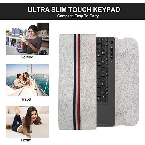  [아마존베스트]TedGem Wireless Keyboard Touch Keyboard 2.4G USB Keyboard Wireless Keyboard PC Keyboard USB with Nano USB Receiver for Laptop/Mac/PC/Android TV (German Keyboard Layout)