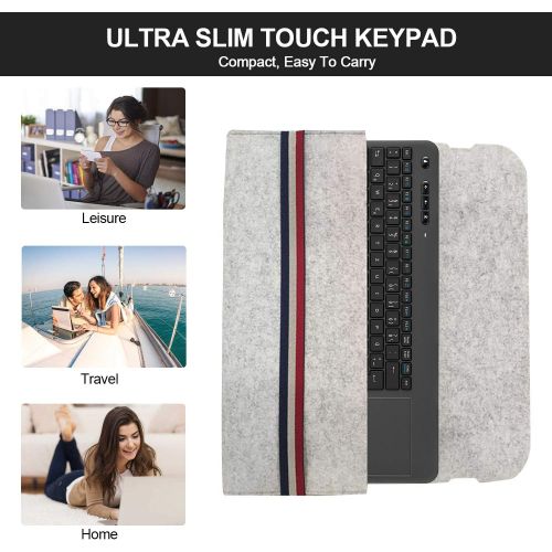  [아마존베스트]TedGem Wireless Keyboard Touch Keyboard 2.4G USB Keyboard Wireless Keyboard PC Keyboard USB with Nano USB Receiver for Laptop/Mac/PC/Android TV (German Keyboard Layout)