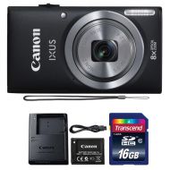 Teds Canon Powershot Ixus 185  ELPH 180 20MP Compact Digital Camera Black with 16GB Memory Card