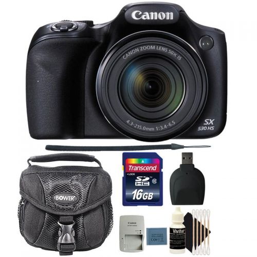  Teds Canon PowerShot SX530 HS 16MP Digital Camera with 16GB Top Accessory Bundle