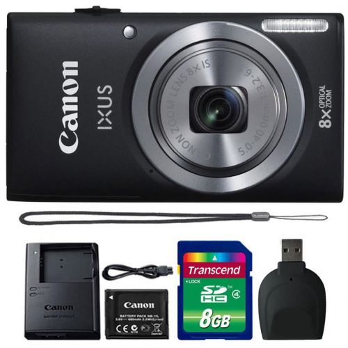  Teds Canon Powershot Ixus 185  ELPH 180 20MP Compact Digital Camera Black with 8GB Accessory Kit