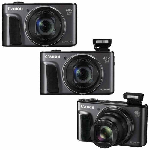  Teds Canon PowerShot SX720 HS 20.3MP Built-in Wifi and NFC 40X Zoom Digital (Black) + Free 8GB Memory Card